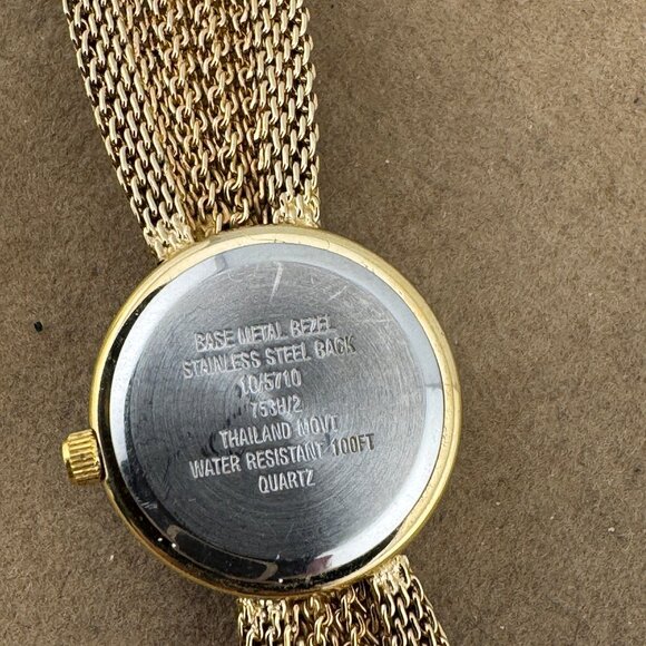 Anne Klein Peak-a-Boo Gold Braided Bracelet Flip Top Watch main image 11
